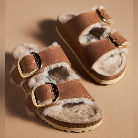 LIKE NEW BIRKENSTOCK BIG BUCKLE Fur Lined! - Picture 5 of 12